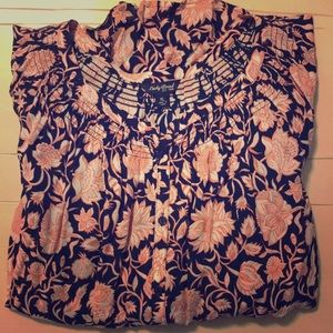 Lucky Brand LS Floral Top - XL